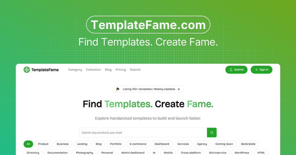 image of TemplateFame
