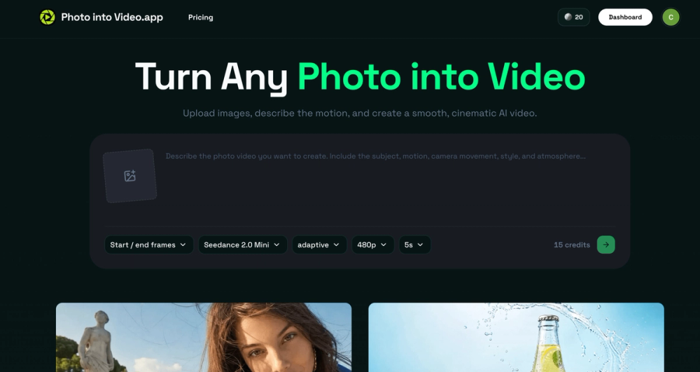 image of Photo into Video AI Generator image of Photo into Video AI Generator