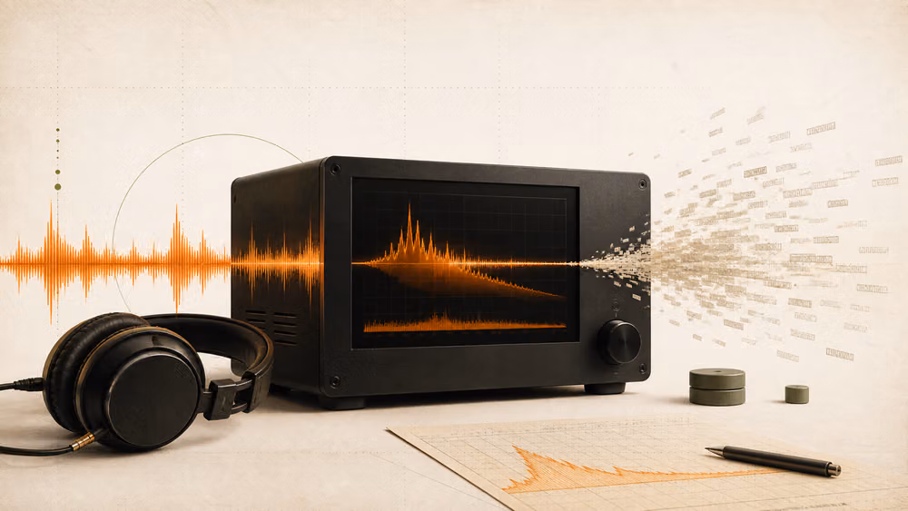 Audio analysis hardware and headphones separating a measured signal from synthetic content noise Audio analysis hardware and headphones separating a measured signal from synthetic content noise