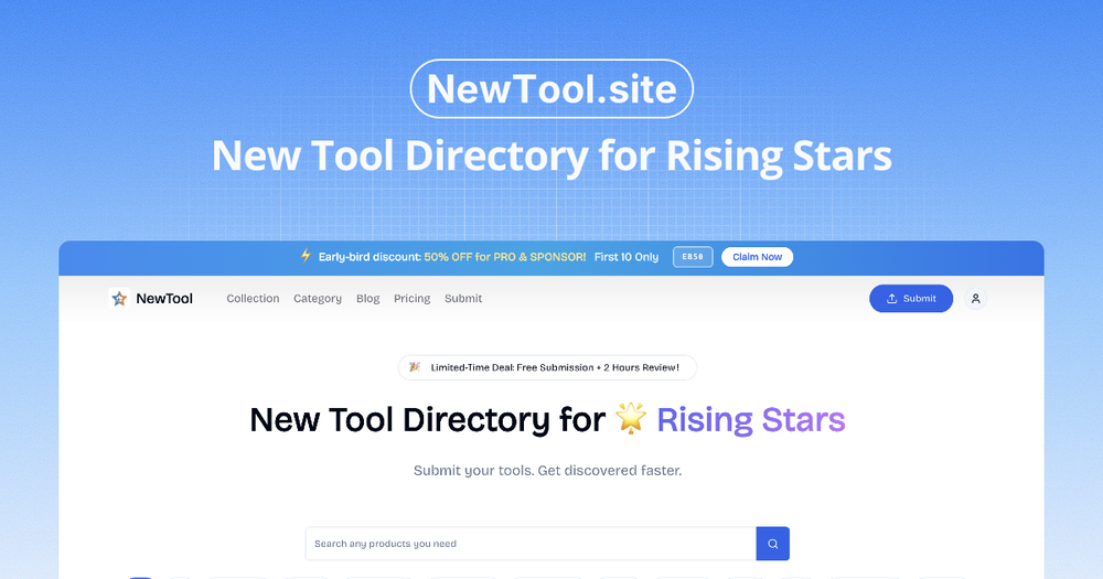 image of NewTool - Rising Star Tools Hub image of NewTool - Rising Star Tools Hub